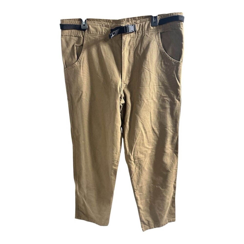 Prana Pants Mens XL Zion Convertible Cargo Belted Outdoor Hiking Adventure Brown
